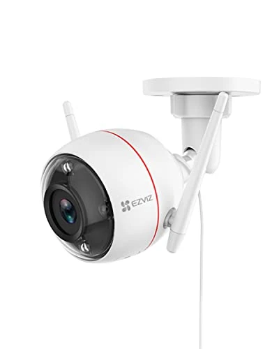 EZVIZ Security Camera Outdoor, CCTV 1080P Wi-Fi Home Surveillance Camera, 30M Night Vision, Motion Detection, Two-Way Talk, Work with Alexa, IP67 Waterproof, SD Card/Cloud Storage (CTQ3W)