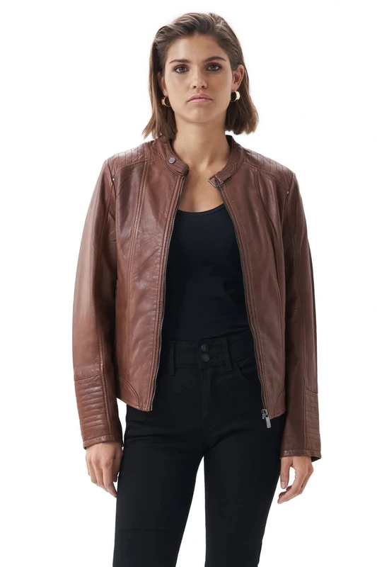Salsa Leather Jacket Brown