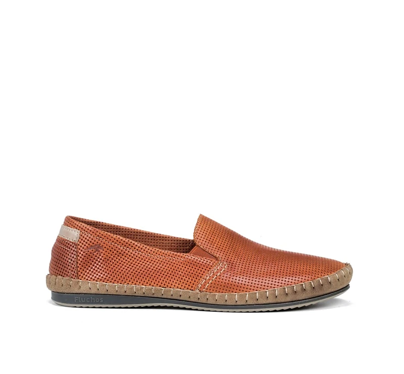 Fluchos Men's Bahamas Moccasins, Orange (Cotto Cotto), 10