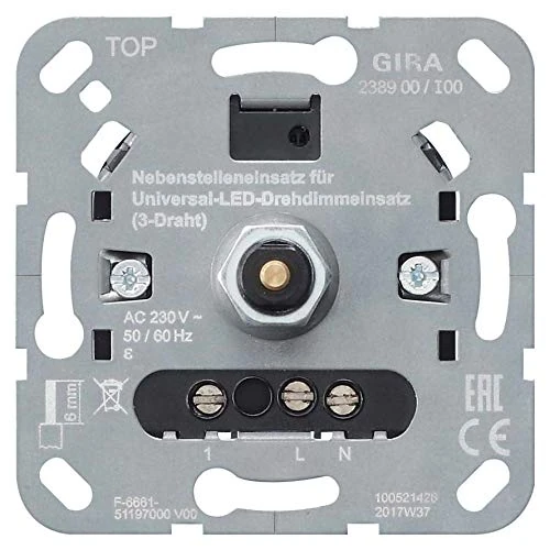 GIRA 238900 S3000 Rotary Secondary Stone 3 DrLED Dimmer 238900