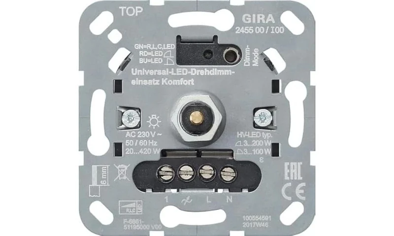 GIRA 245500 S3000 UniLED Rotary Dimmers Comfort 245500