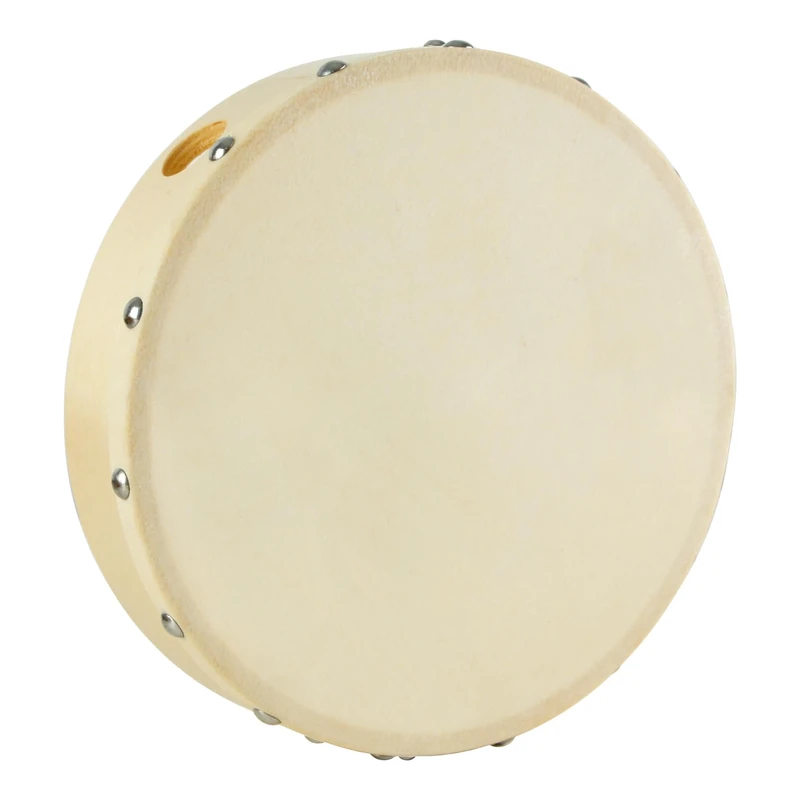 A-Star 8 inch Handheld Pre-Tuned Hand Drum, Natural Skin Head, 20cm Diameter Frame Drum - Pack of 10
