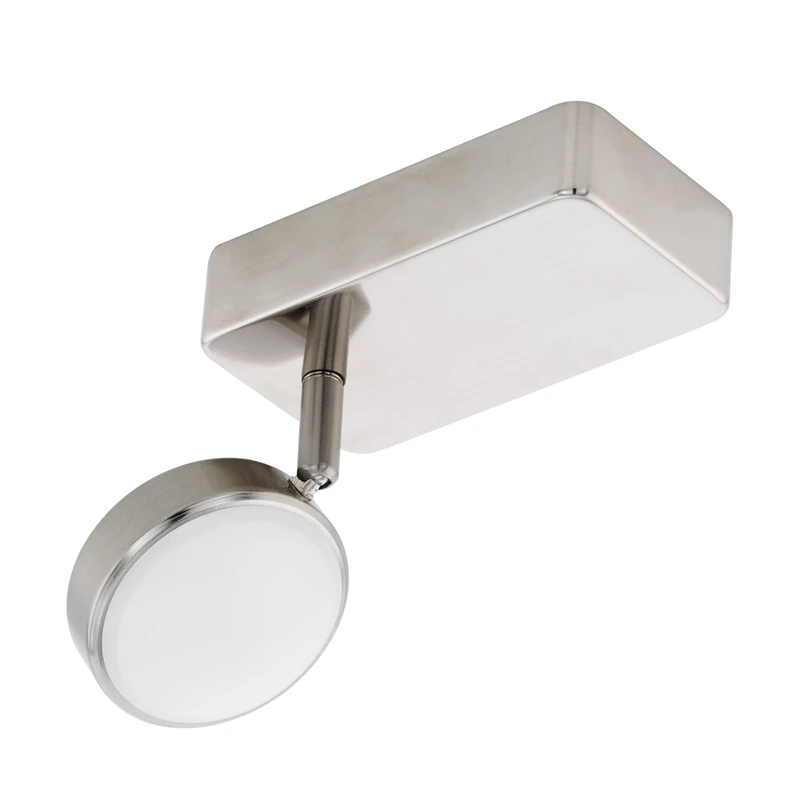 Eglo Connect LED Wall Spot Corropoli-C, Smart Home Single-Spot, Ceiling Spot Made of Steel and Plastic, Colour: Matte Nickel, White, Dimmable, Adjustable White Tones and Colours