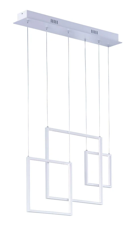 Trio Leuchten Tucson 372610331 LED Pendant Light Metal White Matt 26 Watt Switch Dimmer