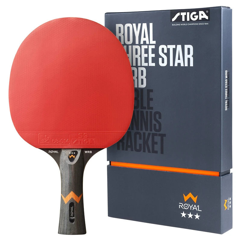 STIGA Royal WRB 3-Star Table Tennis Bat - ITTF Approved, Offensive Bat with WRB System, 5-Ply Blade, 2.0 mm Sponge, Enhanced Speed, Control, and Spin for Skill Development and Game Improvement