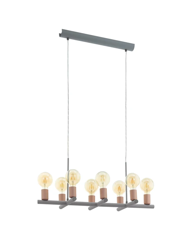 Eglo Adri 1 Pendant Light Steel 60 W, Grey, Rose Gold