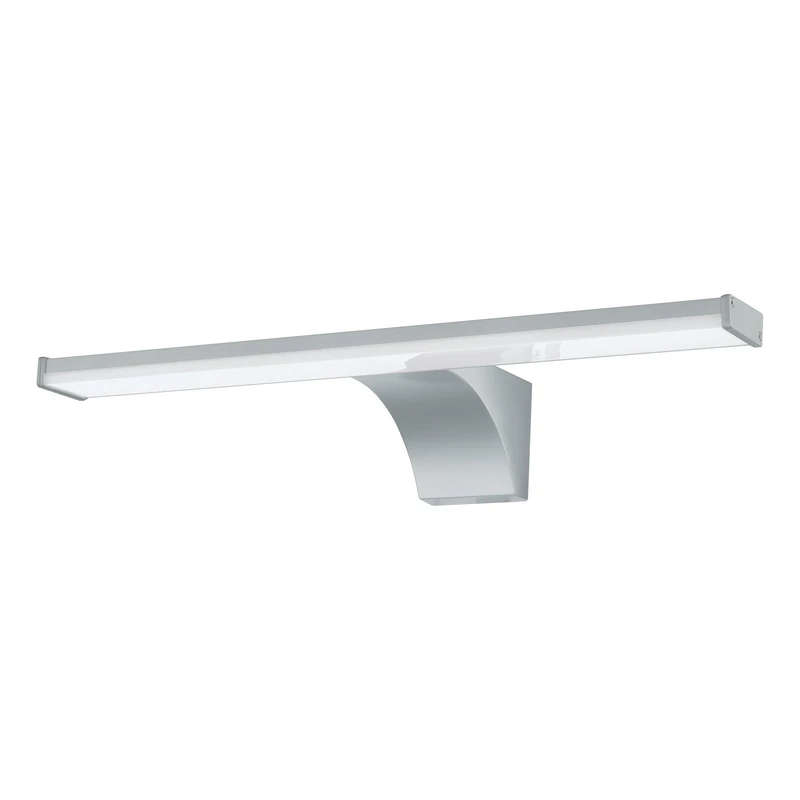 Eglo LED Wall Light Pandella 2, Mirror Light with Motion Sensor, Plastic Wall Lamp for Bathroom in Silver, Chrome, White, IP44, 40 cm Length