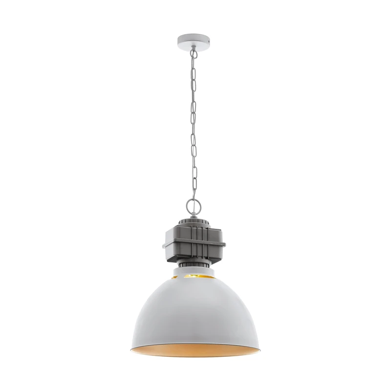 EGLO 49868 ROCKINGHAM Pendant Light in Grey and Rose-Gold Steel