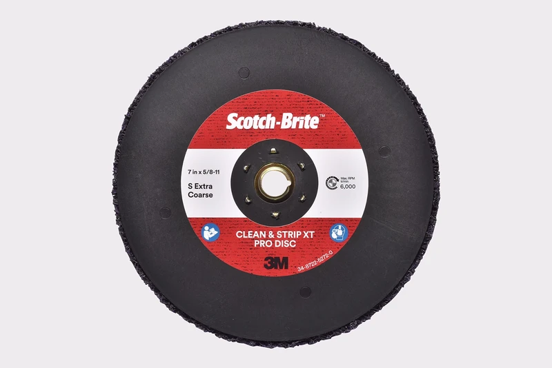Scotch-Brite Clean and Strip XT Pro Disc, XO-DC, SiC Extra Coarse, TN Quick Change, 7 in x 5/8"-11, Pack of 5, Silicon Carbide Cuts Aggressively and Leaves a Fine Finish, Resists Loading