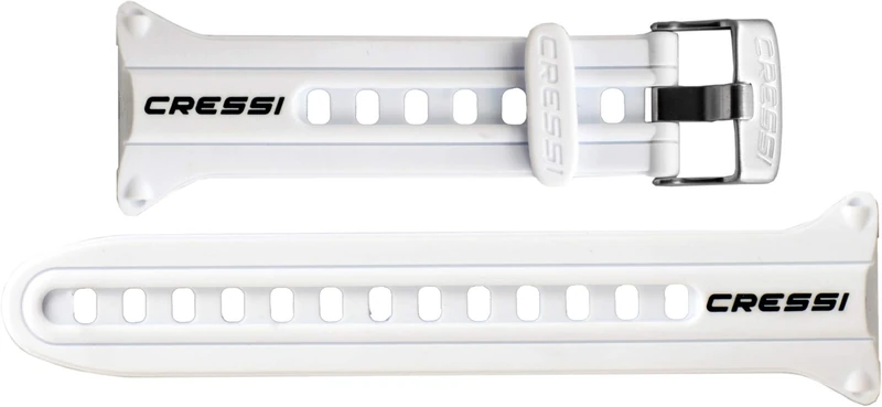 Cressi Crg1B Unisex Adult Strap for Goa Dive Computer Wrist Strap - White/Black, Uni