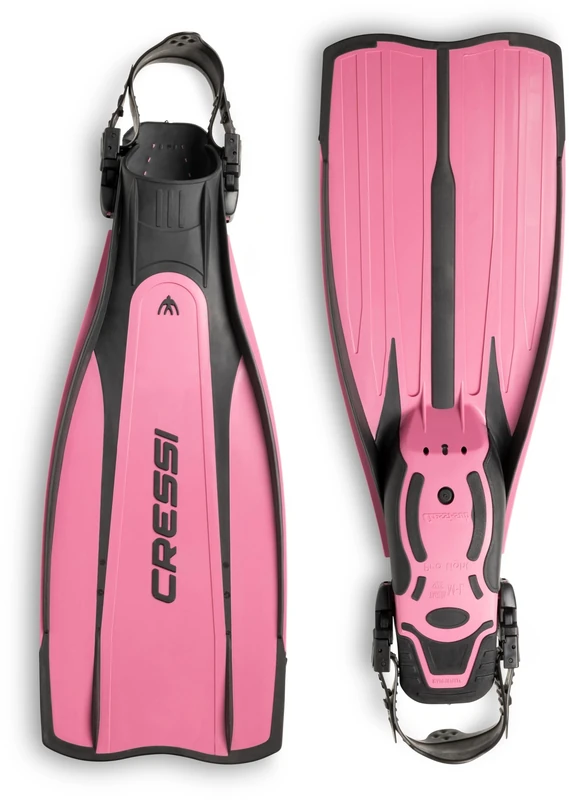 Cressi Crg1B Unisex Adult Pro Light Scuba Diving Open Heel Fins - Black/Pink, Medium/Large - 7.5/8.5