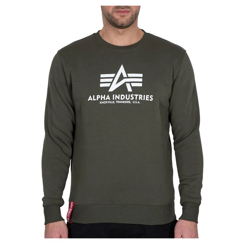 Alpha Industries Basic Sweater Sweatshirt for Men Dark Olive