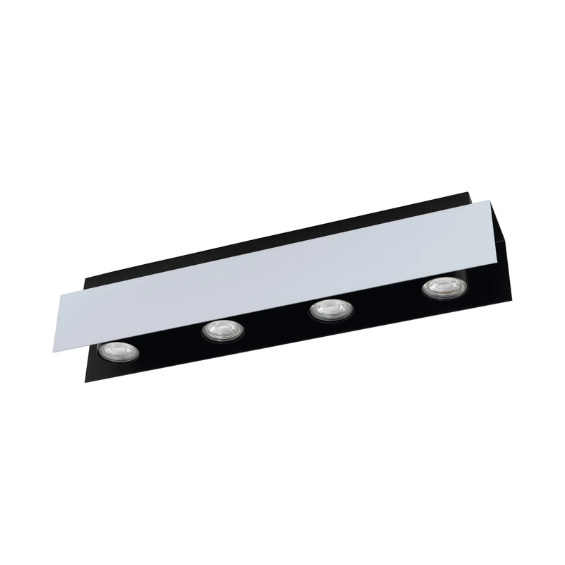 Eglo Viserba Ceiling Light Steel 5 W White Aluminium Black