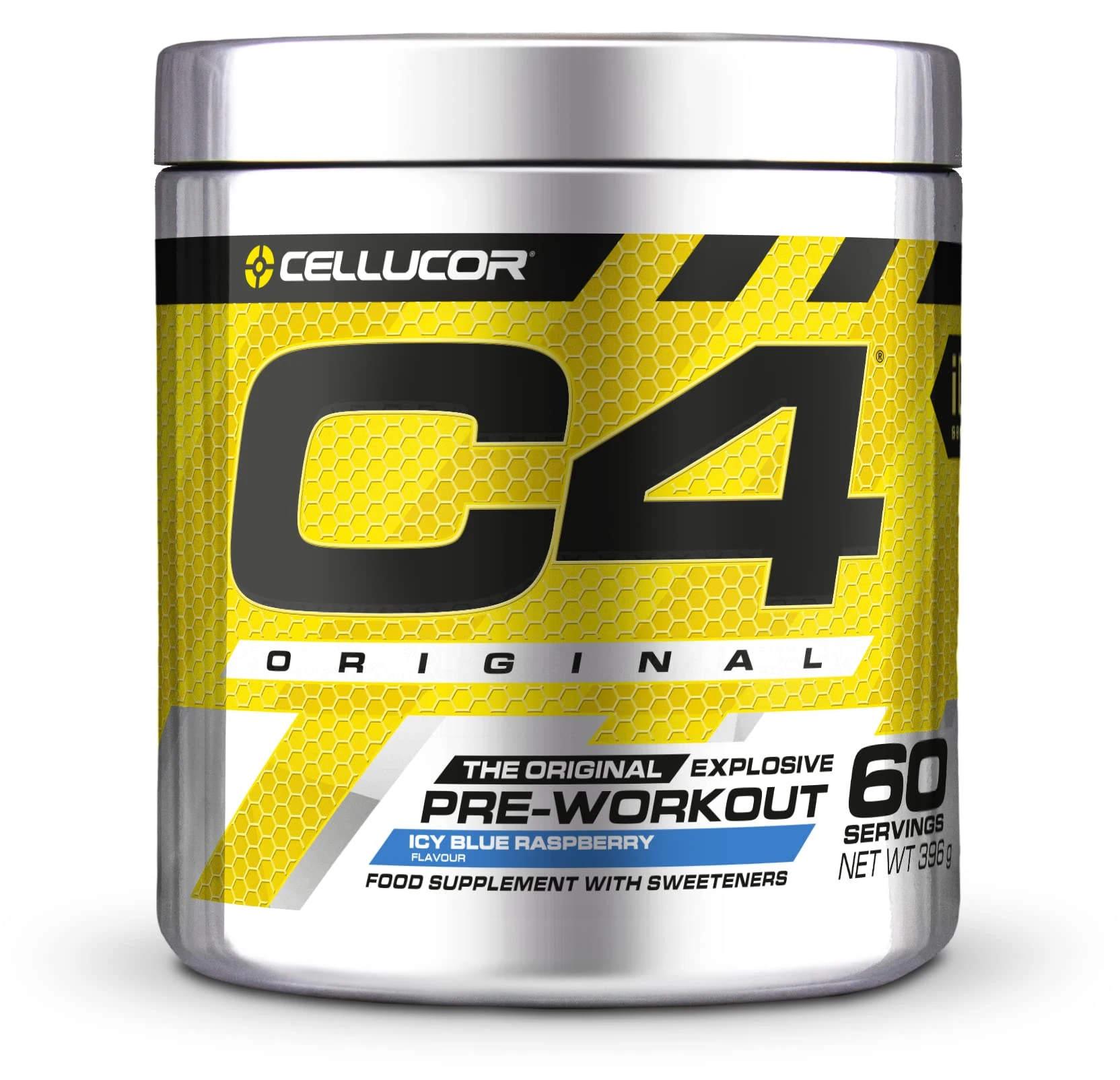C4 Original Beta Alanine Sports Nutrition Bulk Pre Workout Powder for Men & Women | Best Pre-Workout Energy Drink Supplements | Creatine Monohydrate | Icy Blue Razz | 60 Servings