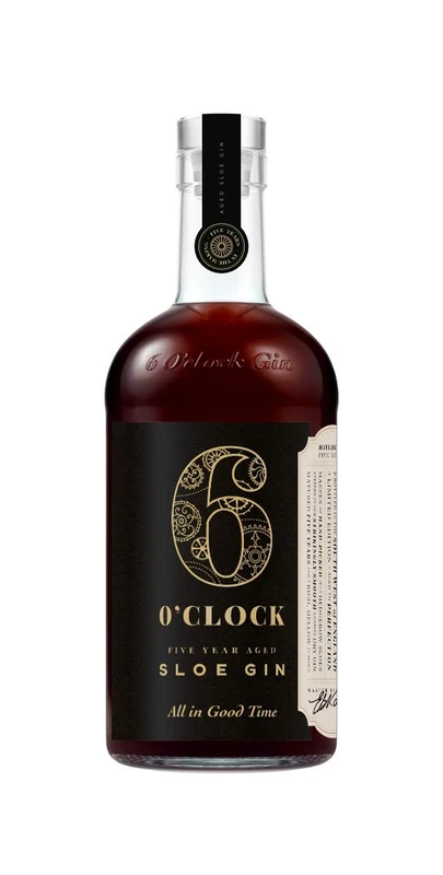 6 O'clock Gin - 5 Year Aged Sloe Gin - Almond Flavour, Vintage Gin, 35cl
