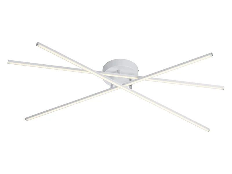 Trio Leuchten Tiriac 671610331 LED Ceiling Light Metal White Matt Acrylic White 3 x 8.5 Watt Switch Dimmer