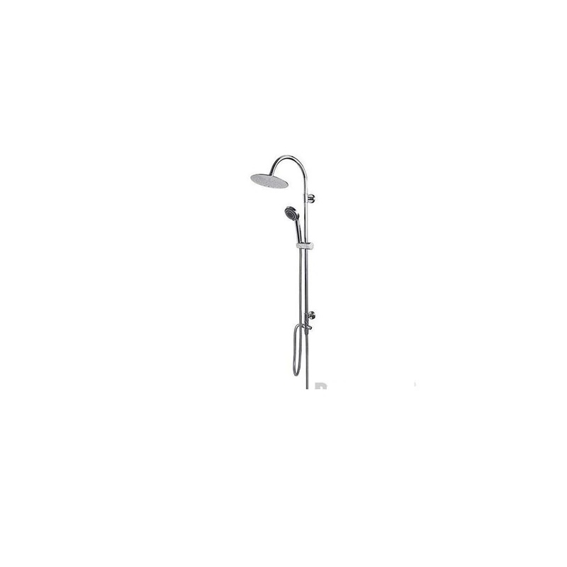 Plumbob 353837 Chrome Dual Outlet Shower with Fixed Head & Adjustable Handset 3 Spray Patterns