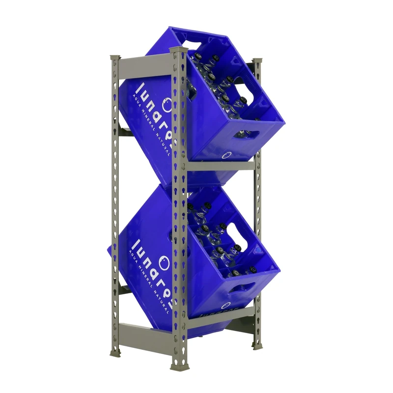 Beverage Tray 1000 x 410 x 300 mm 2 Tier Maximum Load 100 kg Grey