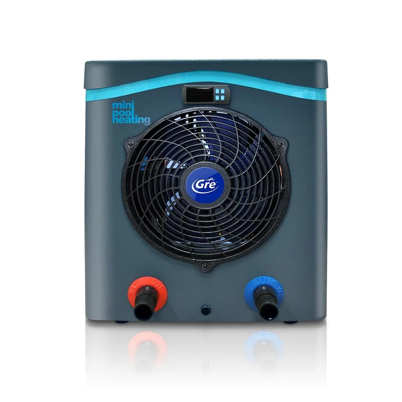 Gre HPM30 Mini Heat Pump for Above Ground Pools up to 30 m³, Heater for Above Ground Pools, Grey