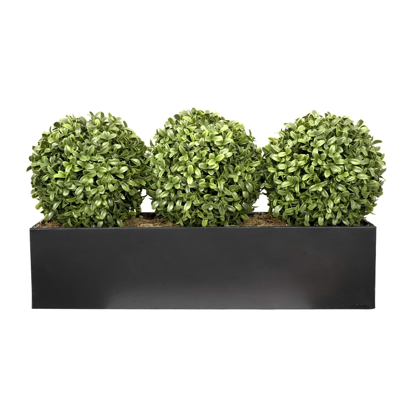 Topiary Ball (54cm) Window Box Black, Triple