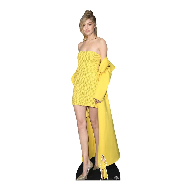 Star Cutouts Gigi Hadid Lifesize Cardboard Cutout 182cm with Mini – Fashion Icon Party Decoration, Photo Display & Fan Gift