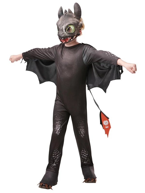 Rubies Official How to Train Your Dragon - Toothless Dragon, Childs Costume Deluxe, Large Age 7-8 Years Halloween