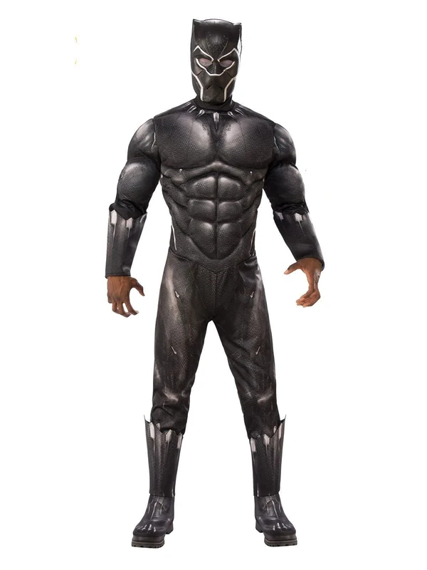 Rubies Official Avengers Black Panther, Deluxe Adult Mens Costume - Size X-Large Halloween, World Book Day