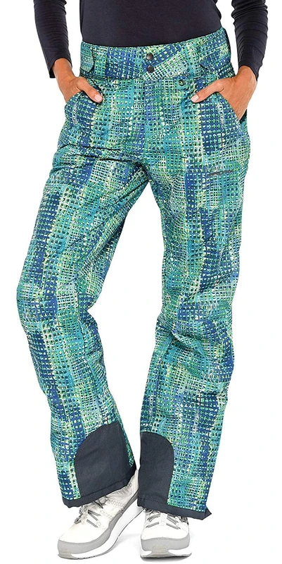 ARCTIX Women's Insulated Snow Pants - Windows Print Blue, X-Small/Regular