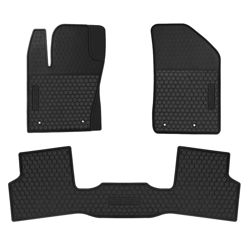 HD-Mart Car Floor Mats for Jeep Renegade 2015 2016 2017 2018 2019 2020 2021 2022 Custom Fit Full Black Rubber Car Floor Liners Set All Weather Protection Heavy Duty Odorless