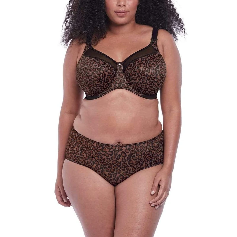 Goddess Women's Kayla Signature Print Full-Coverage Underwire Bra, Brown (dark leopard), 46H (Manufacturer Size: 46K)