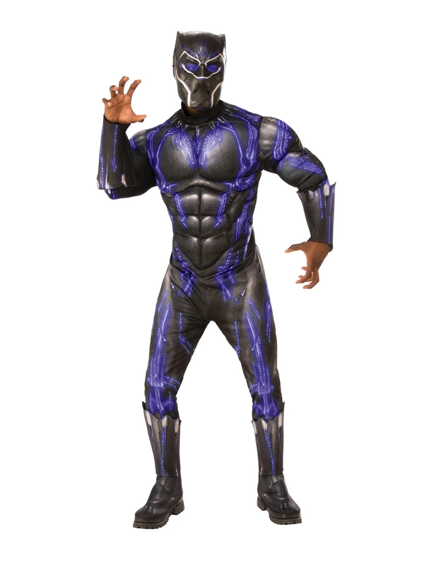 Rubies Official Avengers Black Panther Battlesuit, Deluxe Adult Mens Costume - Size Standard/Medium Halloween, World Book Day