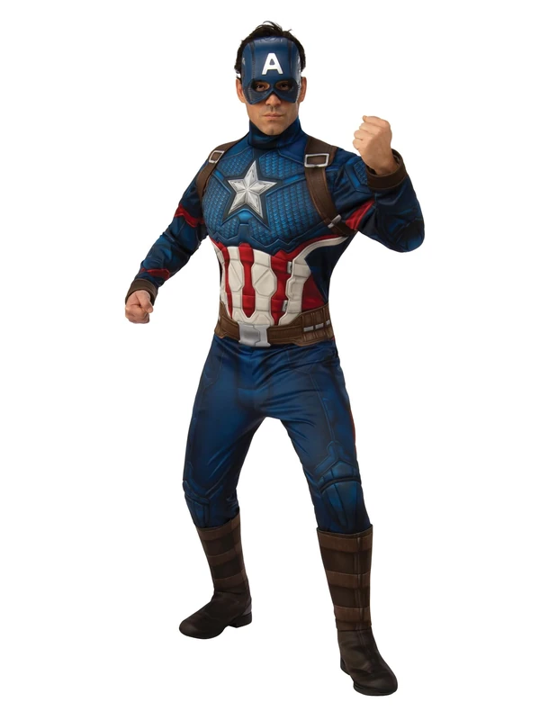 Rubies Official Avengers Endgame Captain America, Deluxe Adult Mens Costume - Size Standard/Medium Halloween, World Book Day