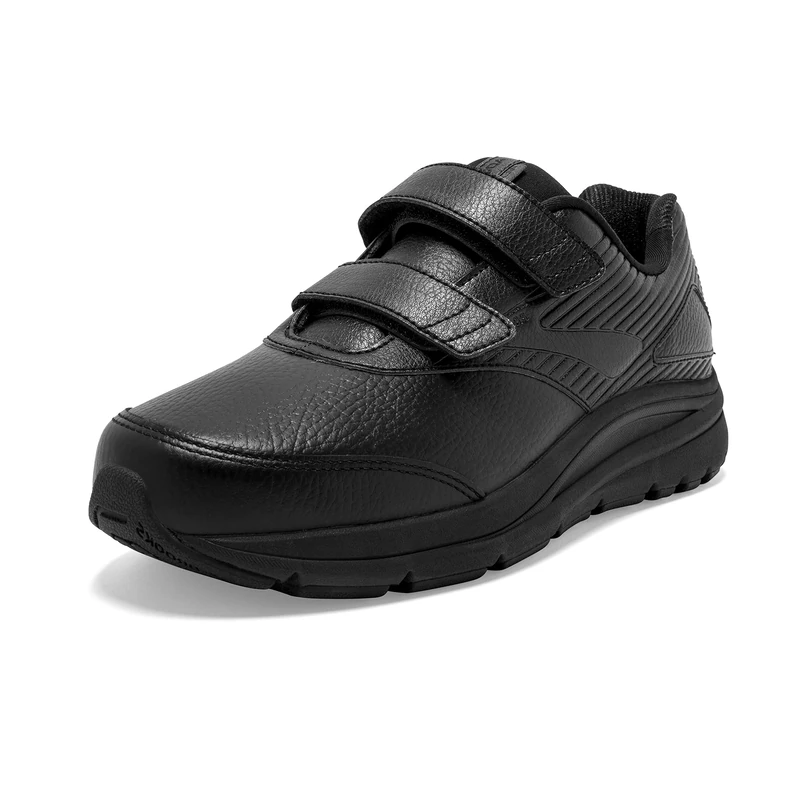 Brooks Women's Addiction Walker V-Strap 2 Trail Running Shoe, Black/Black, 10
