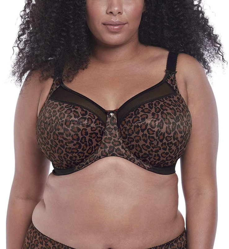 Goddess Women's Kayla Signature Print Full-Coverage Underwire Bra, Brown (dark leopard), 36E (Manufacturer Size: 36DDD)