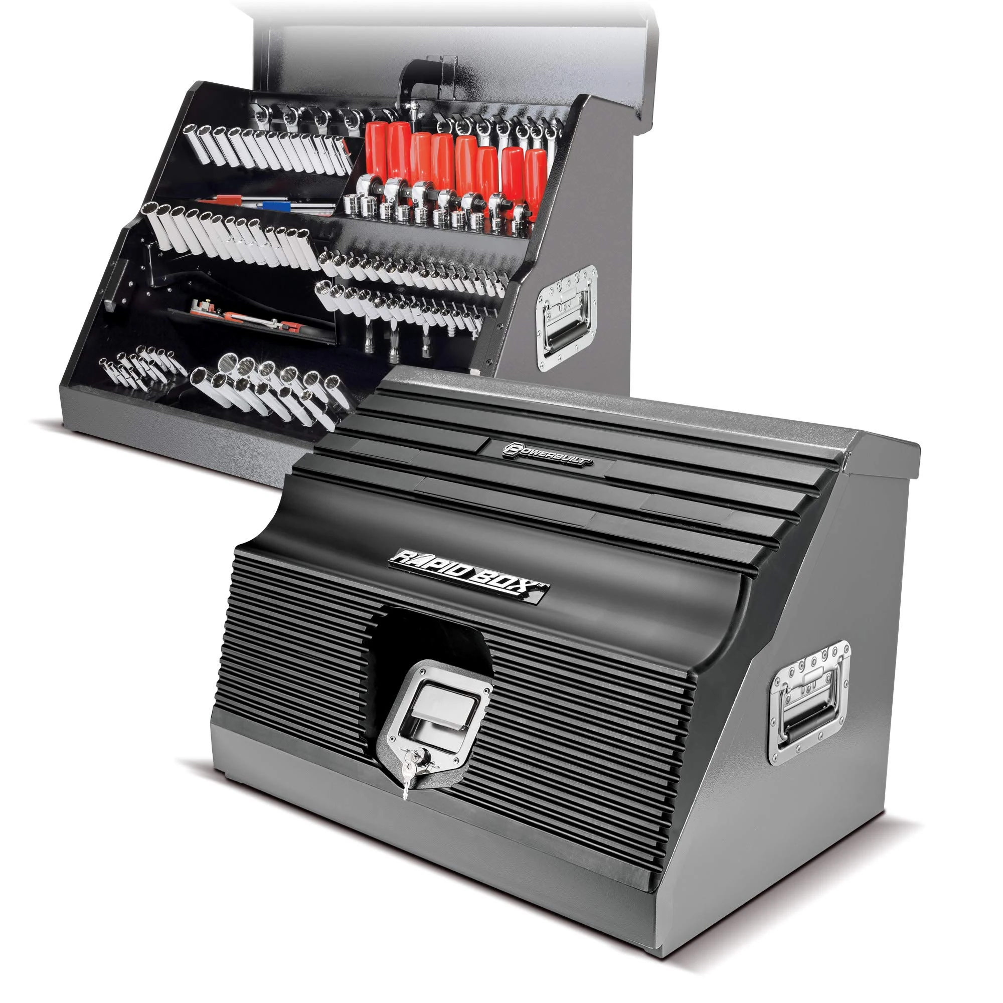 Powerbuilt 26" Rapid Box Portable Slant Front Tool Box - 240111
