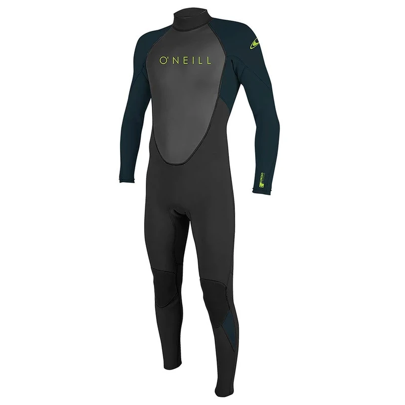 O'Neill Wetsuits Boys' Reactor II Back Zip Full Wetsuit, Black/Slate, Size 4