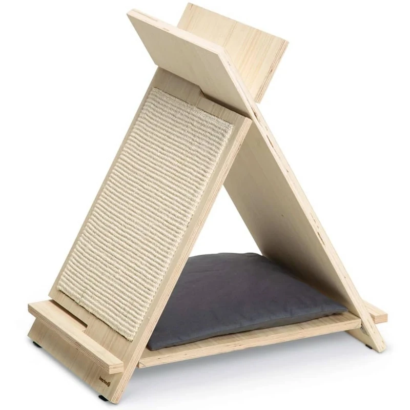 Beeztees Rinty Wooden Cat Tree L 55 cm W 35 cm H 60 cm - Image 1