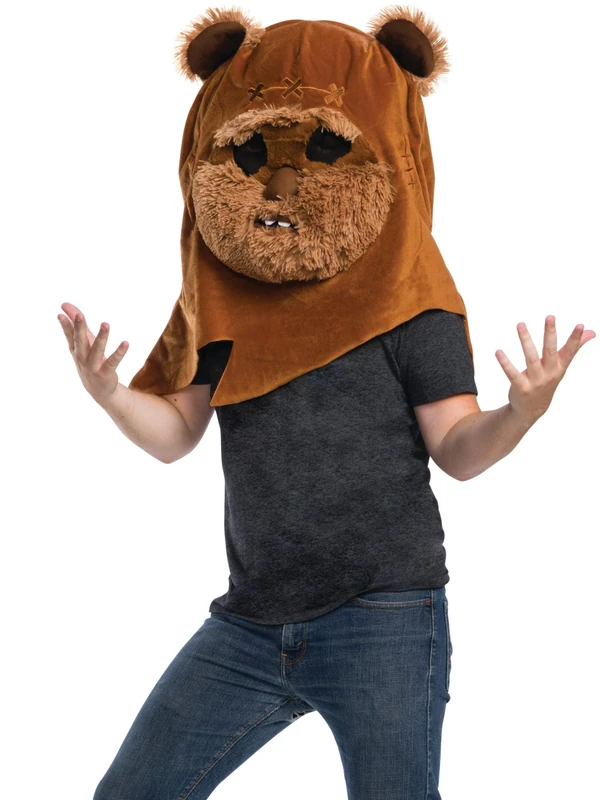 Rubies Star Wars Classic Adult Ewok Plush Oversized Head Mask,One Size, As Shown, One size