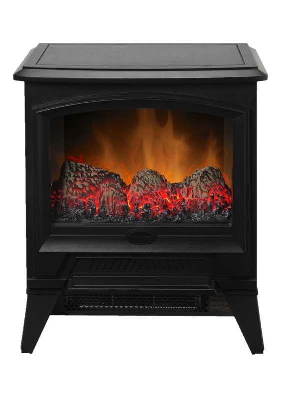 Dimplex Casper Optiflame Electric Stove, Black Freestanding Wood Burner Style Electrical Fire with LED Flame Effect, Ember Fuel Bed, 2kW Fan Heater And A Choice Of 1000 or 2000 Watt Heat Settings