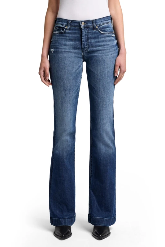 7 For All Mankind Women's Dojo Jean, Lake Blue, 29W - Image 1