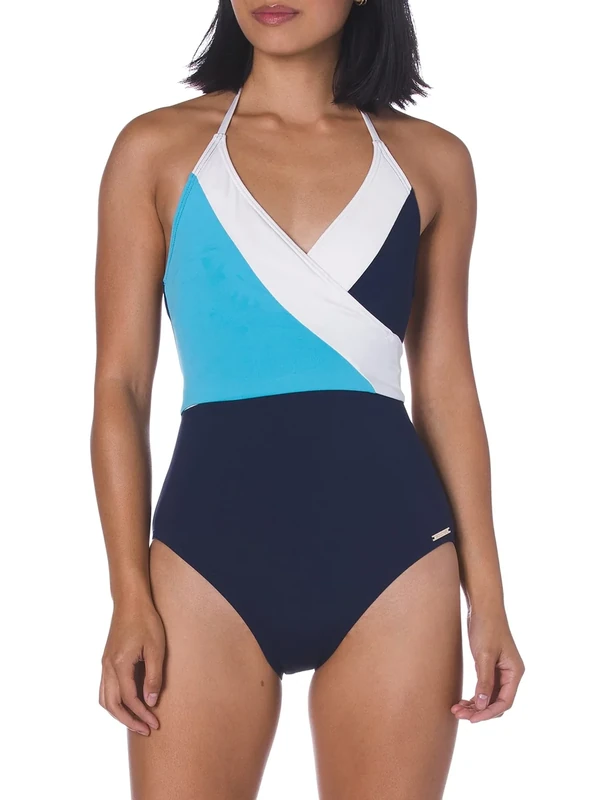 VINCE CAMUTO Women's Wrap Tie One Piece Swimsuit