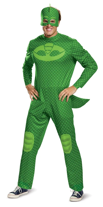 Disguise 15201D Gekko Classic Adult Costume Sized, Green, X-Large (42-46)