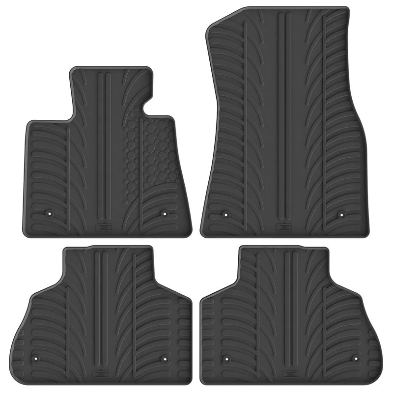 Gledring Set of rubber mats compatible with BMW X5 (G05) 2018 onwards including hybrid (T profile 4 pieces + mounting clips)