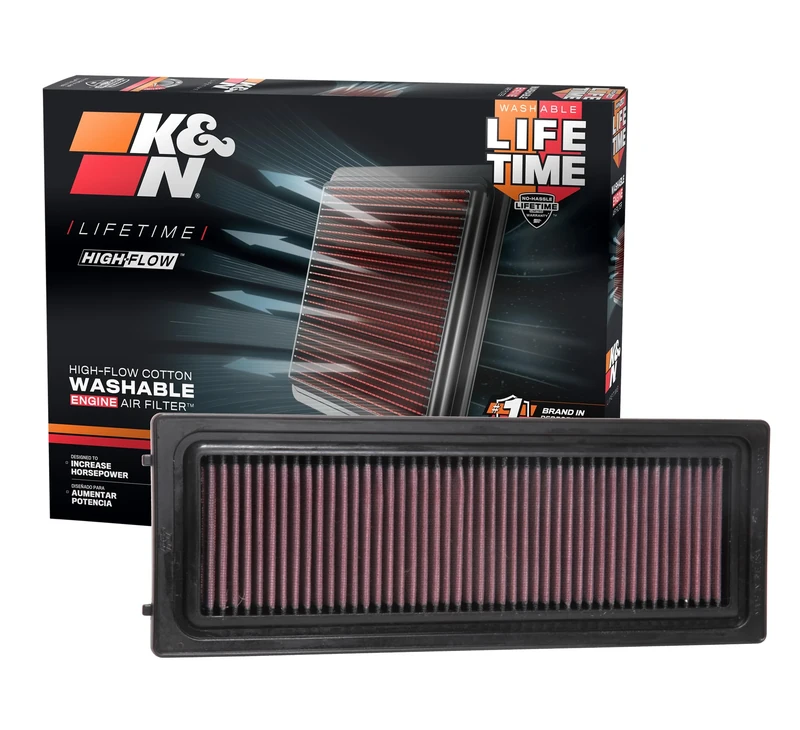 K&N 33-3071 Engine Air Filter: High Performance, Premium, Washable, Replacement Filter: Compatible with 2016-2019 ALFA ROMEO (Giulia, Stelvio), Red