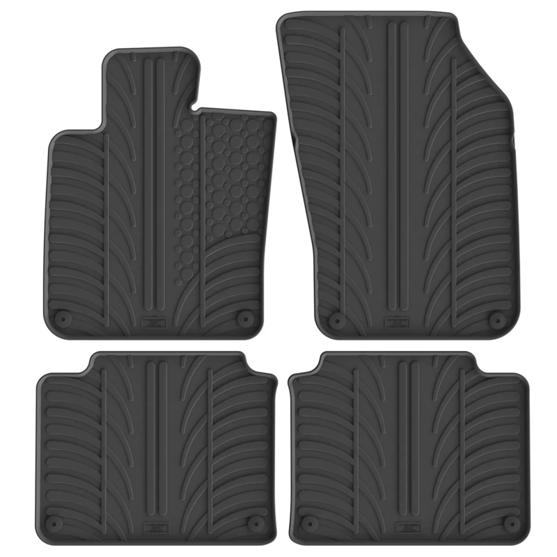 Gledring Rubber car mats set LHD compatible with Volvo S90/V90 2016- (T profile 4-pieces + mounting clips)