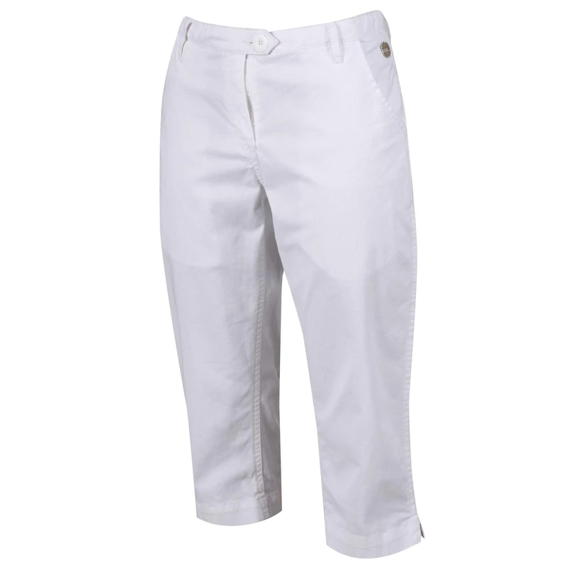 Regatta Women's Shorts Maleena II Multi Pocket Capri Pants White