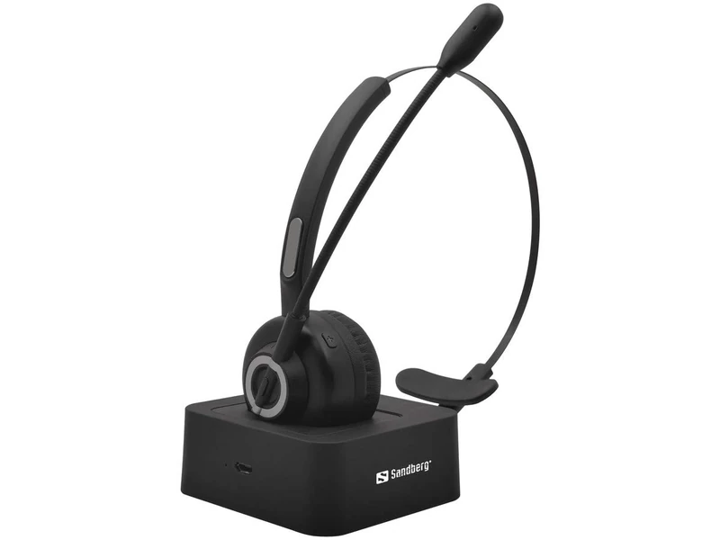 Sandberg Bluetooth Office Headset Pro Charging Dock Dual Connection, Black - Image 1