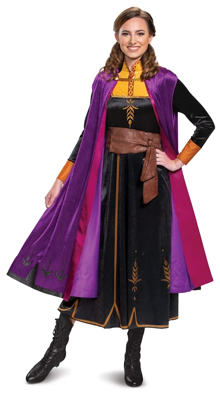 DISGUISE Women's Disney Anna Frozen 2 Deluxe Adult Sized Costumes, Black, XL UK