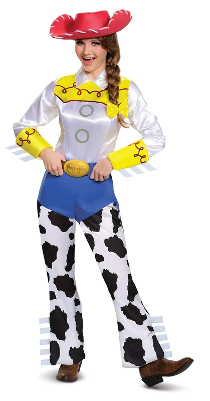 DISGUISE 50551N Disney Pixar Jessie Deluxe Toy Story 4 Womens' Costume Adult Sized, Cartoon, Multi, S