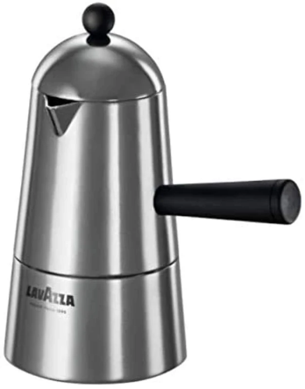 LAVAZZA Carmencita Aluminium Coffee Maker, Espresso Moka, 1/2/3/6 Cups (3 Cups)